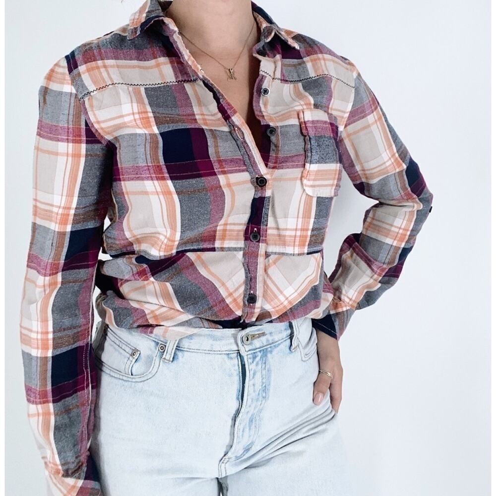 Anthropologie Holding Horses Button Down Plaid Top Size XS - Picture 2 of 4